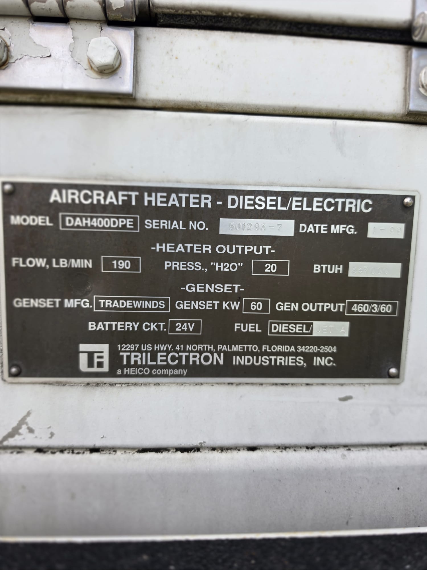 Heater Trilectron DAH400DPE