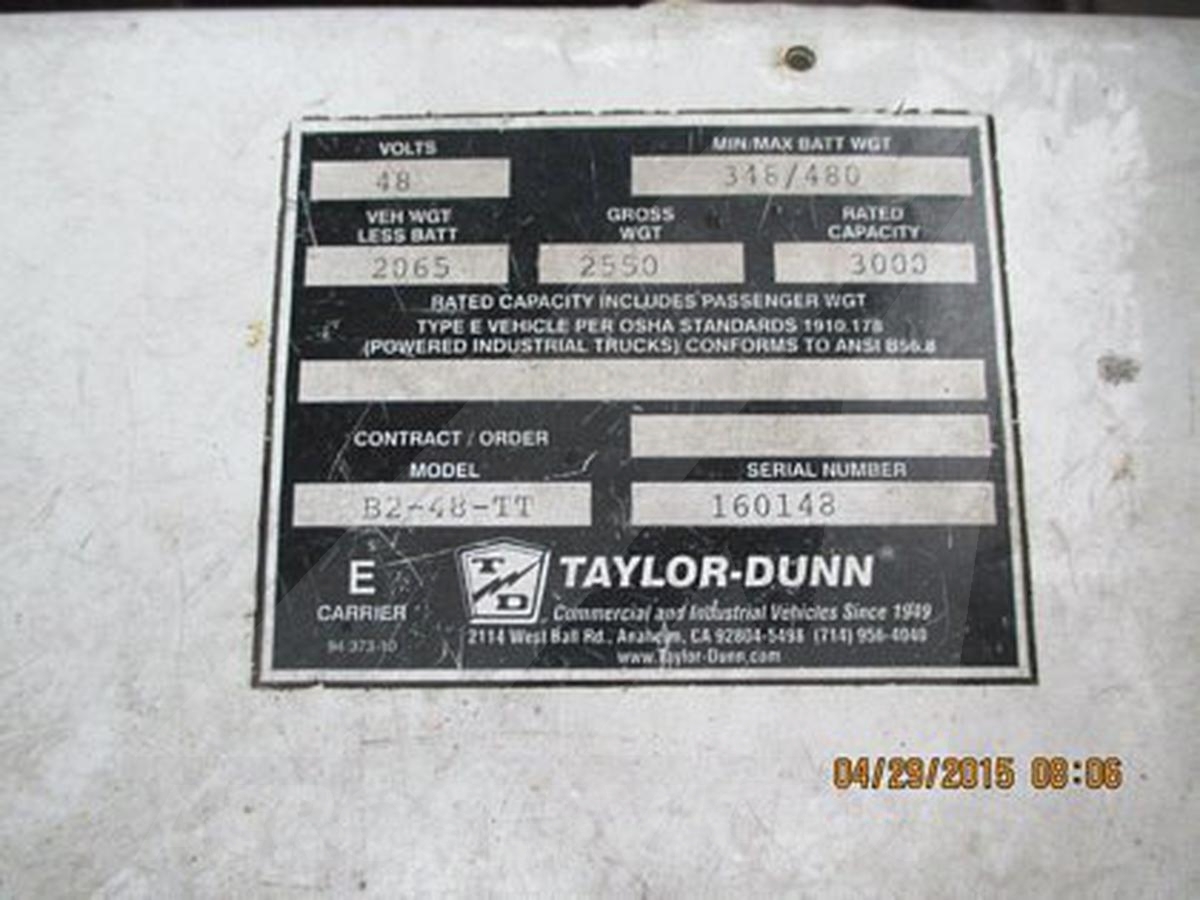 2004 Taylor-Dunn B2-48-TT
