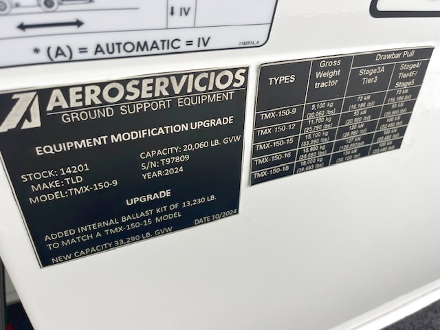 Push Back Tractor TLD TMX-150-15 Tier 4F