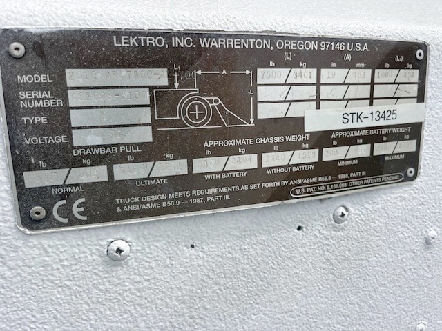 Towbarless Push Back Tractor Lektro AP8750C