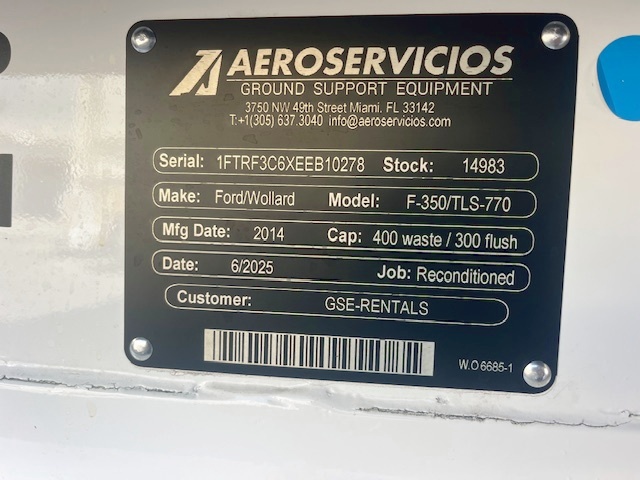 Lavatory Truck Ford/Wollard F-350 with Lift