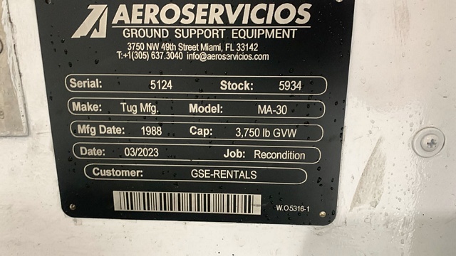 Baggage Tractor Tug MA-30