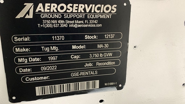 Baggage Tractor Tug MA-30