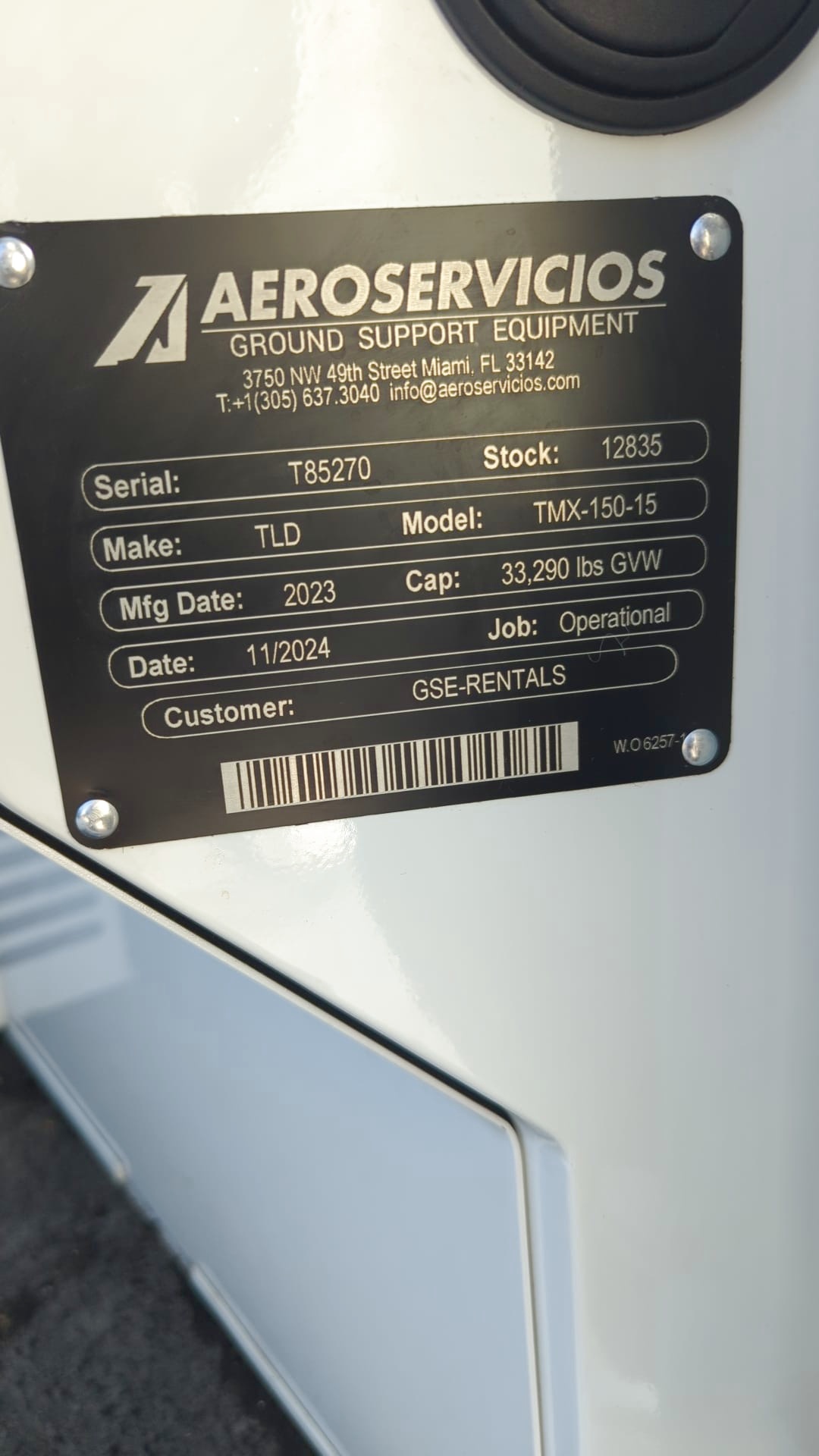 Push Back Tractor TLD TMX-150-15 Tier 4F