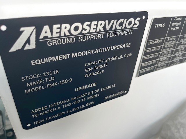 Push Back Tractor TLD TMX-150-9 Tier 4F