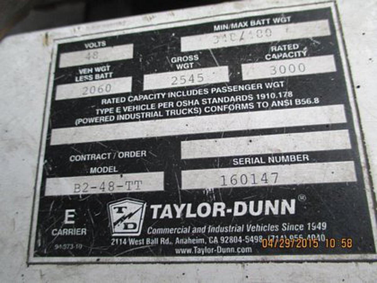 Utility Vehicle Taylor-Dunn B2-48-TT