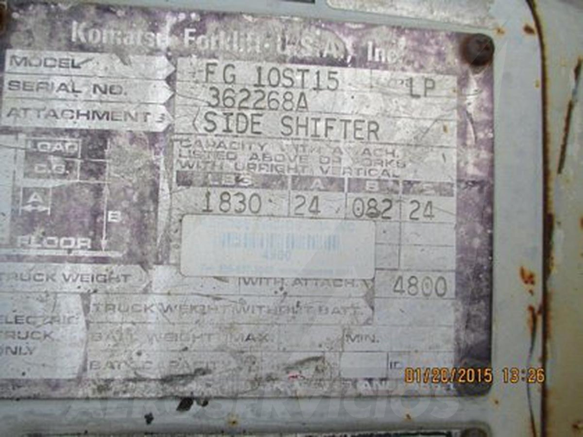 1996 Komatsu FG-10ST15