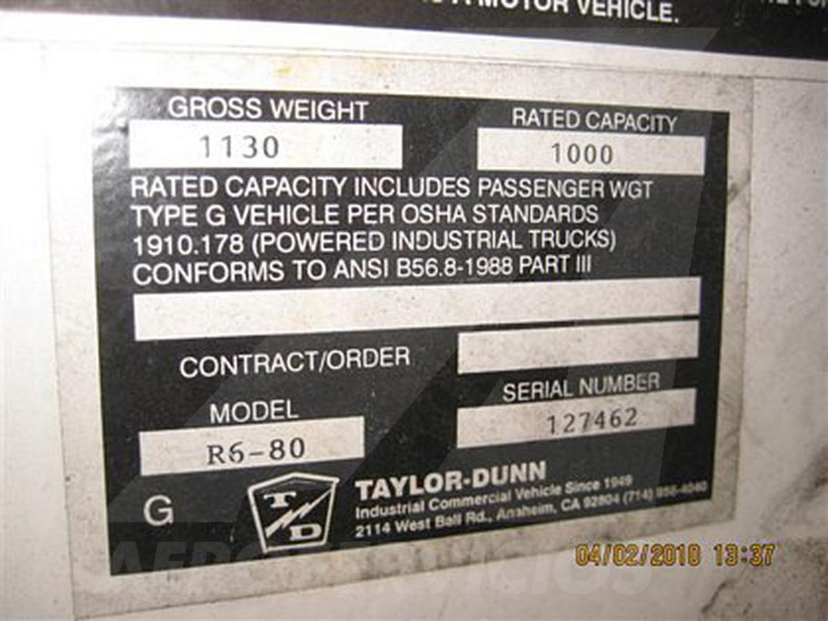 1995 Taylor-Dunn R6-80