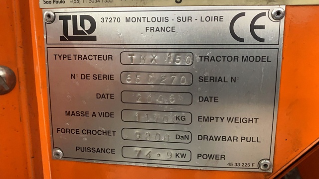 Push Back Tractor TLD TMX-150-12