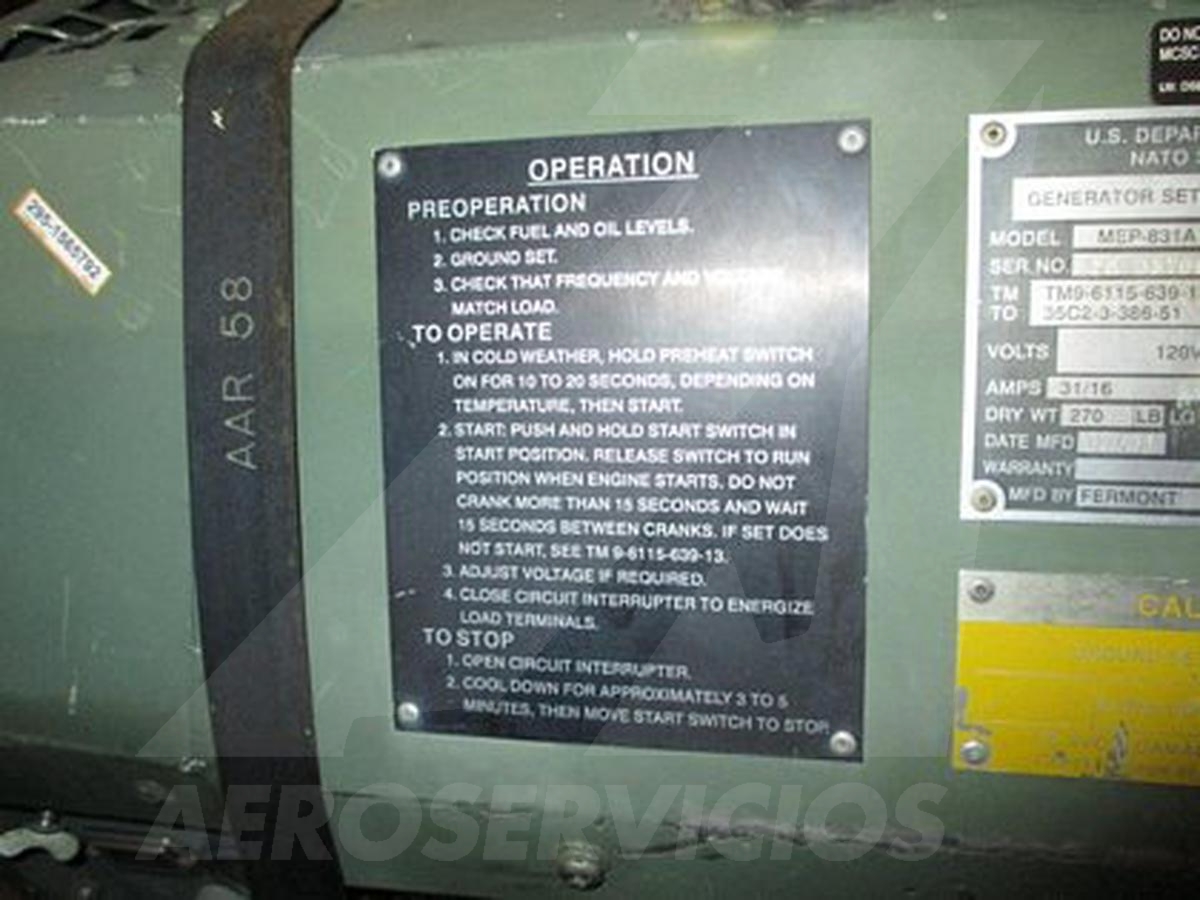 Generator Fermont MEP-831A