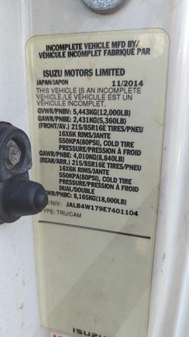 Truck Chassis Isuzu NPR-HD Diesel