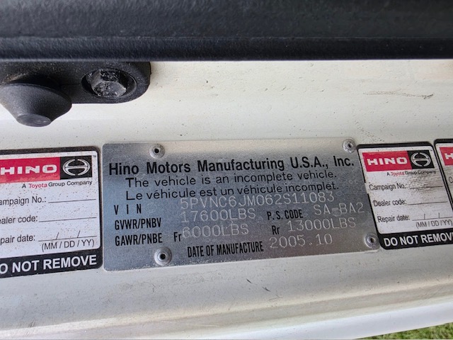 Truck Chassis Hino