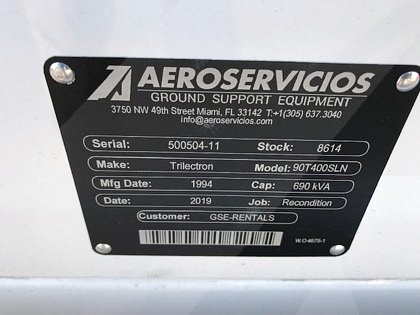 Ground Power Unit Trilectron 90T400SLN - 90 kVA