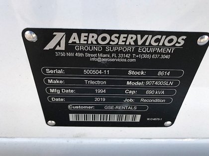 Ground Power Unit Trilectron 90T400SLN - 90 kVA