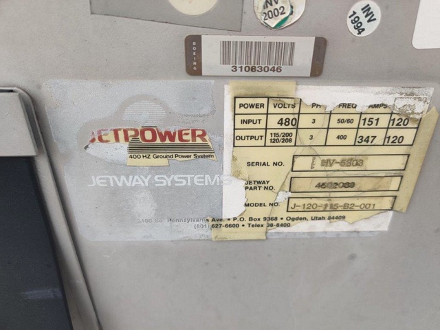 Ground Power Unit Jet Power - 120 kVA - 480V 3 Phase