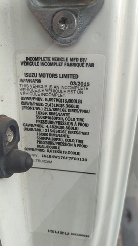 Truck Chassis Isuzu NPR-HD Diesel