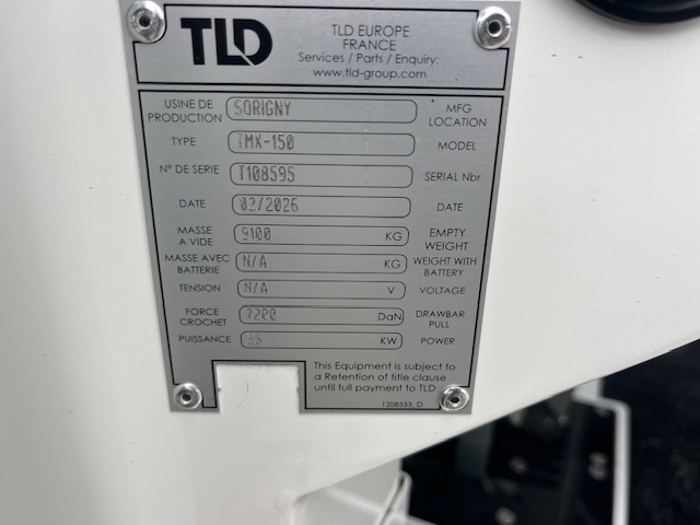 Push Back Tractor TLD TMX-150-9 Tier 4F