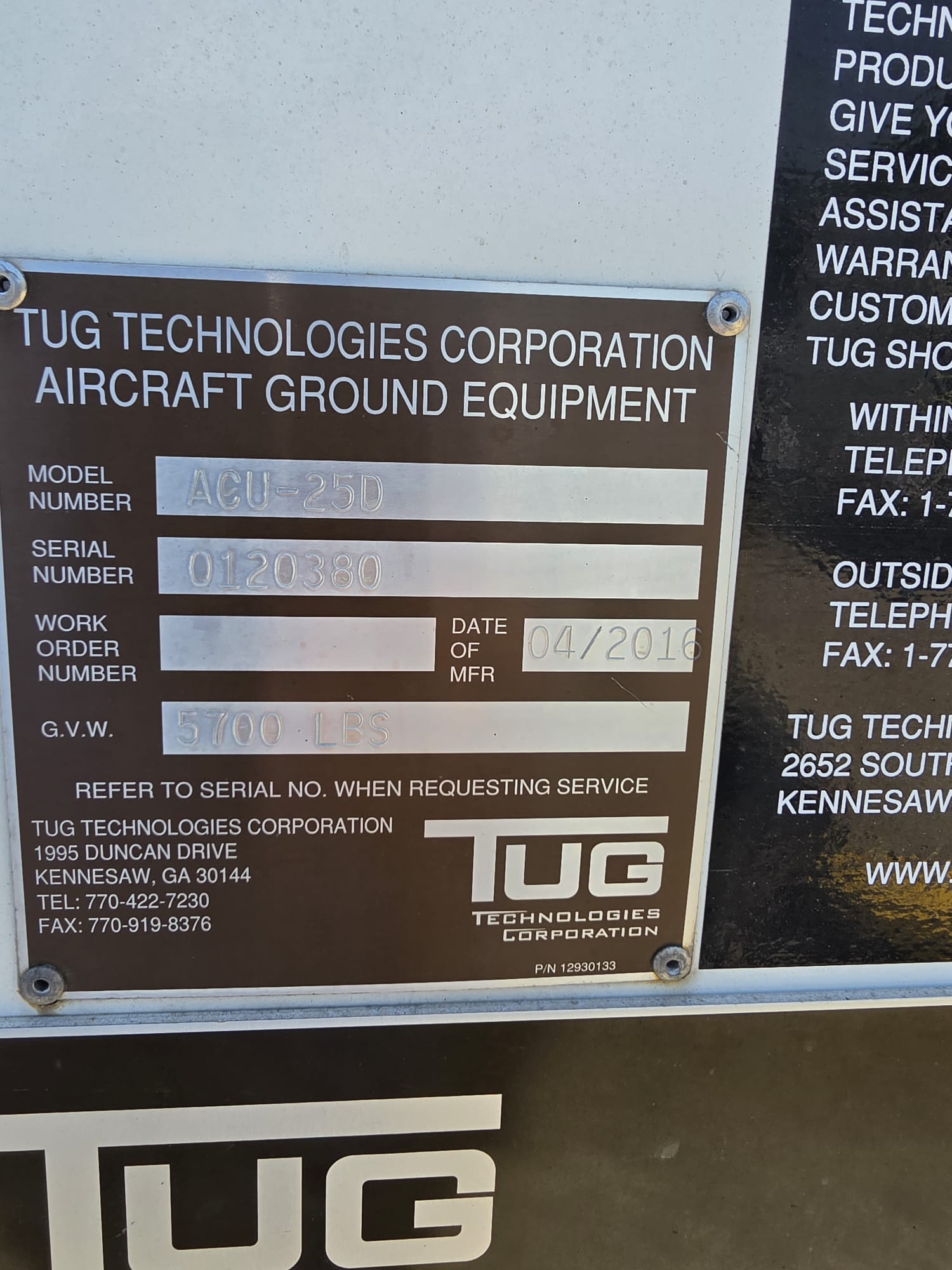 Air Conditioning Unit Tug ACU-25D