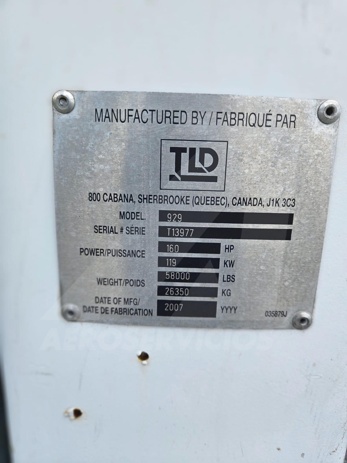 Main Deck Loader TLD 929