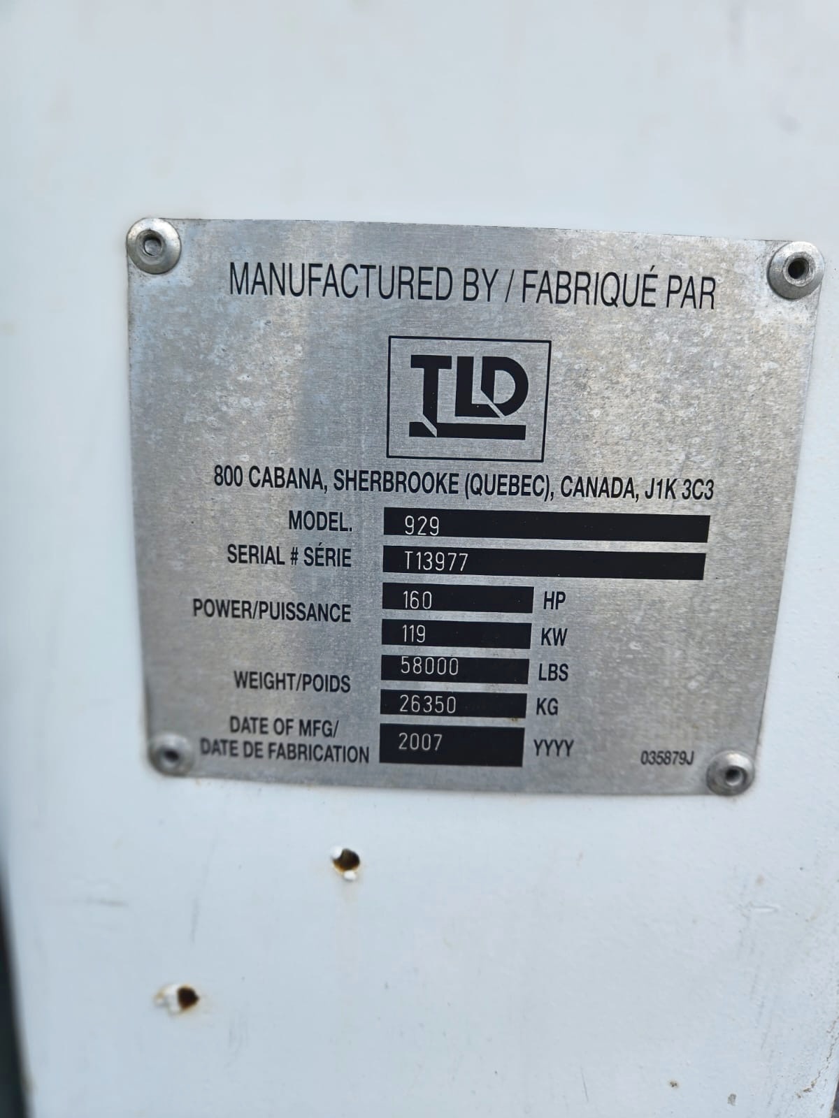 Main Deck Loader TLD 929