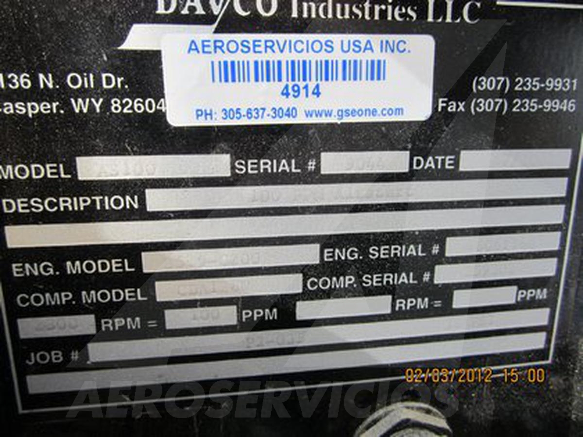 Air Start Unit Davco AS 100 - 100 PPM