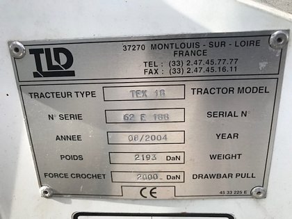 Baggage Tractor Electric TLD TEX-18