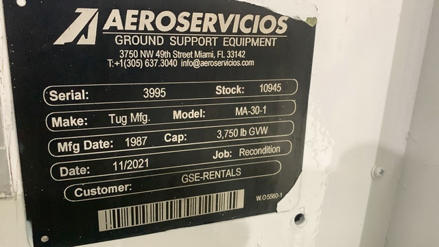 Baggage Tractor Tug MA-30