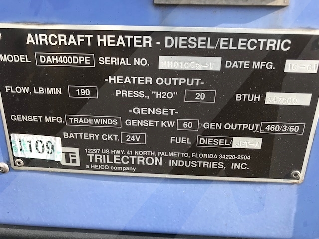 Heater Trilectron DAH-400DPE - 347000 BTU