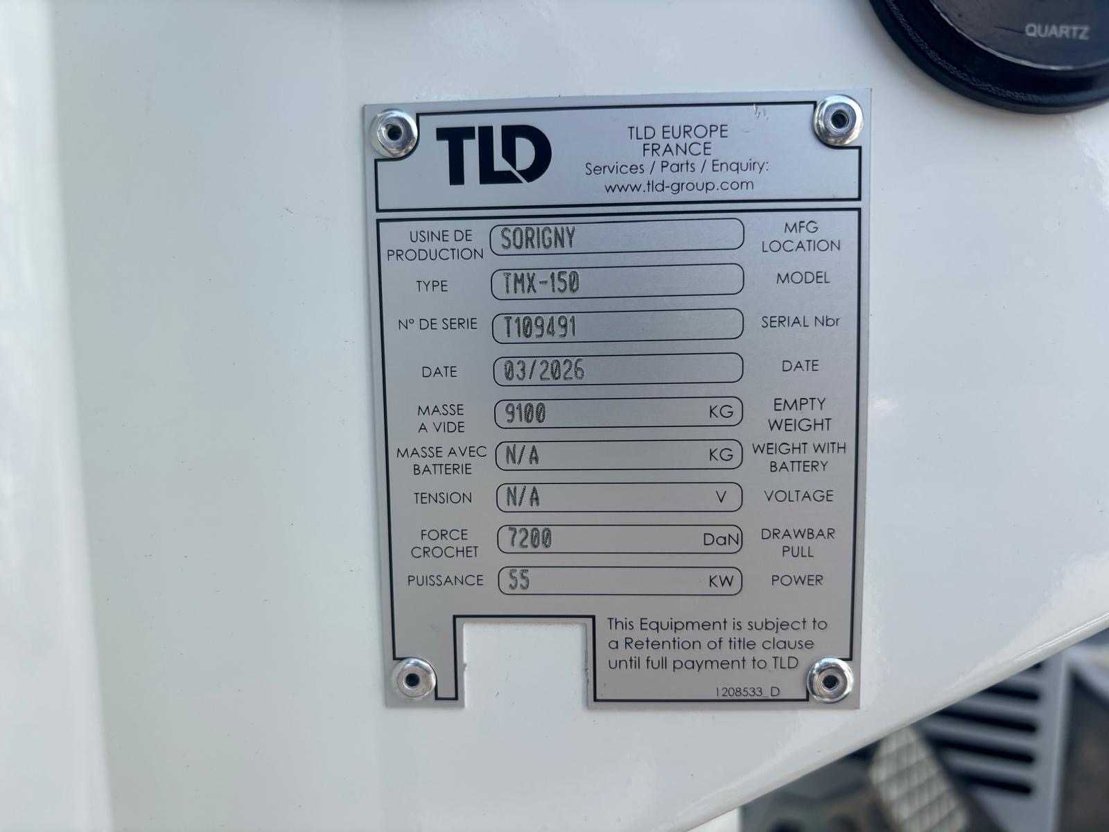 Push Back Tractor TLD TMX-150-9 Tier 4F