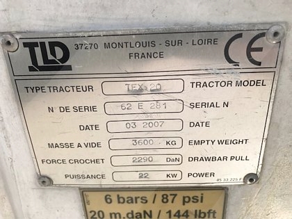 Baggage Tractor Electric TLD TEX-20