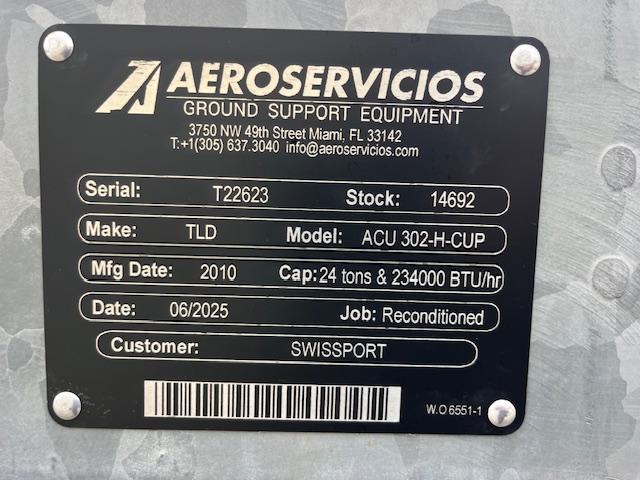 Air Conditioning Unit TLD ACU 302 H-CUP + Heating Unit - 24 Tons