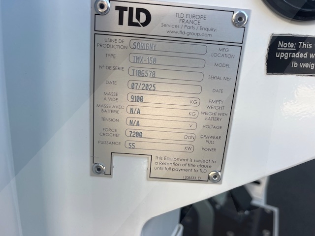 Push Back Tractor TLD TMX-150-15 Tier 4F