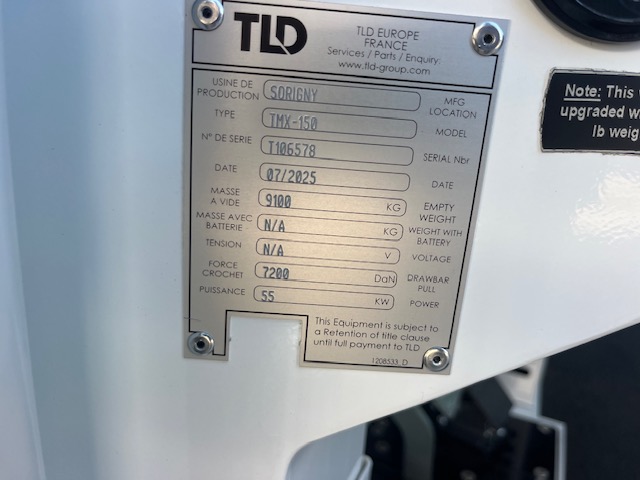 Push Back Tractor TLD TMX-150-15 Tier 4F