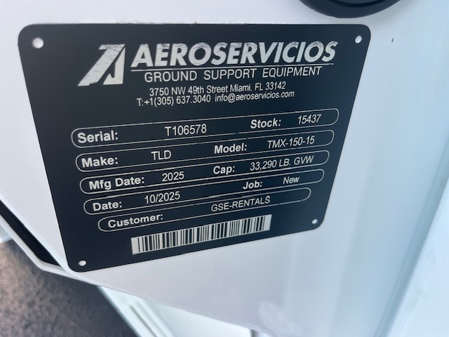 Push Back Tractor TLD TMX-150-15 Tier 4F