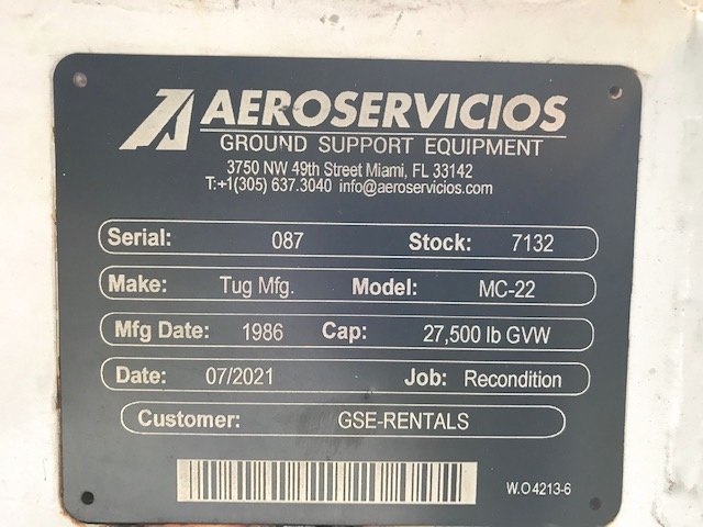 Push Back Tractor Tug MC22