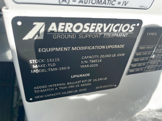 Push Back Tractor TLD TMX-150-15 Tier 4F