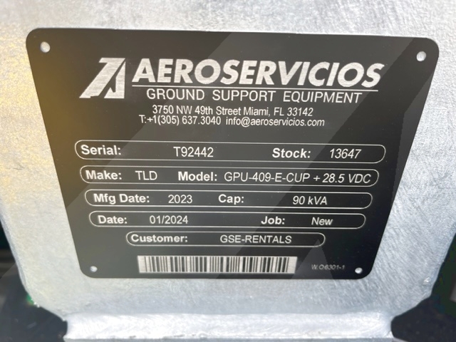 Ground Power Unit TLD GPU 409-E-CUP + 28.5 VDC Tier 4F