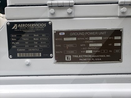Ground Power Unit Trilectron 90T400SLN - 90 kVA