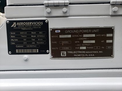 Ground Power Unit Trilectron 90T400SLN - 90 kVA
