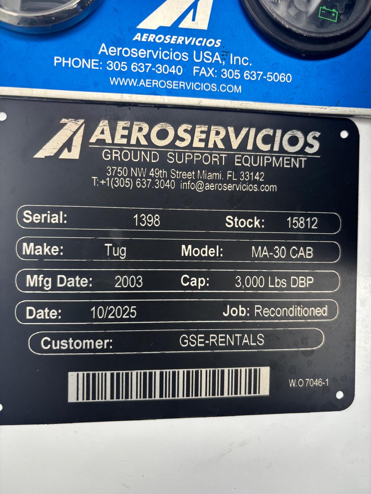 Baggage Tractor Tug MA-30 REC