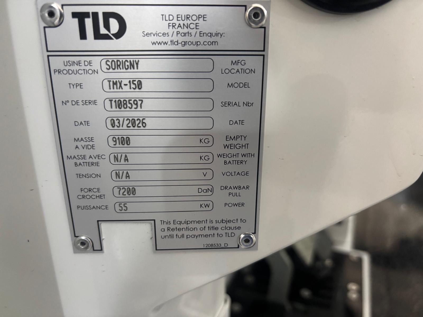 Push Back Tractor TLD TMX-150-9 Tier 4F