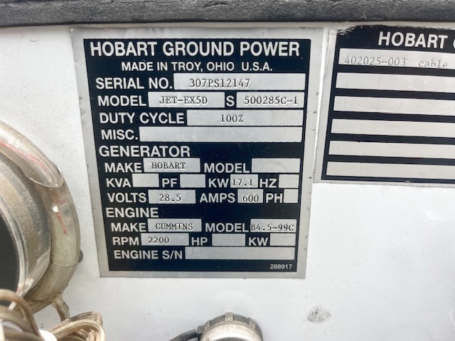 Ground Power Unit Hobart JetEx 5D