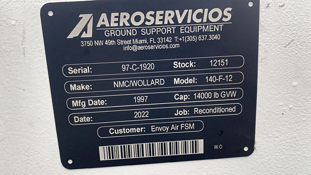 Push Back Tractor NMC/WOLLARD 140-12