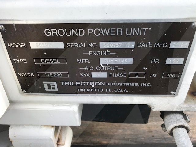 Ground Power Unit Trilectron 90T400 - 90 kVA