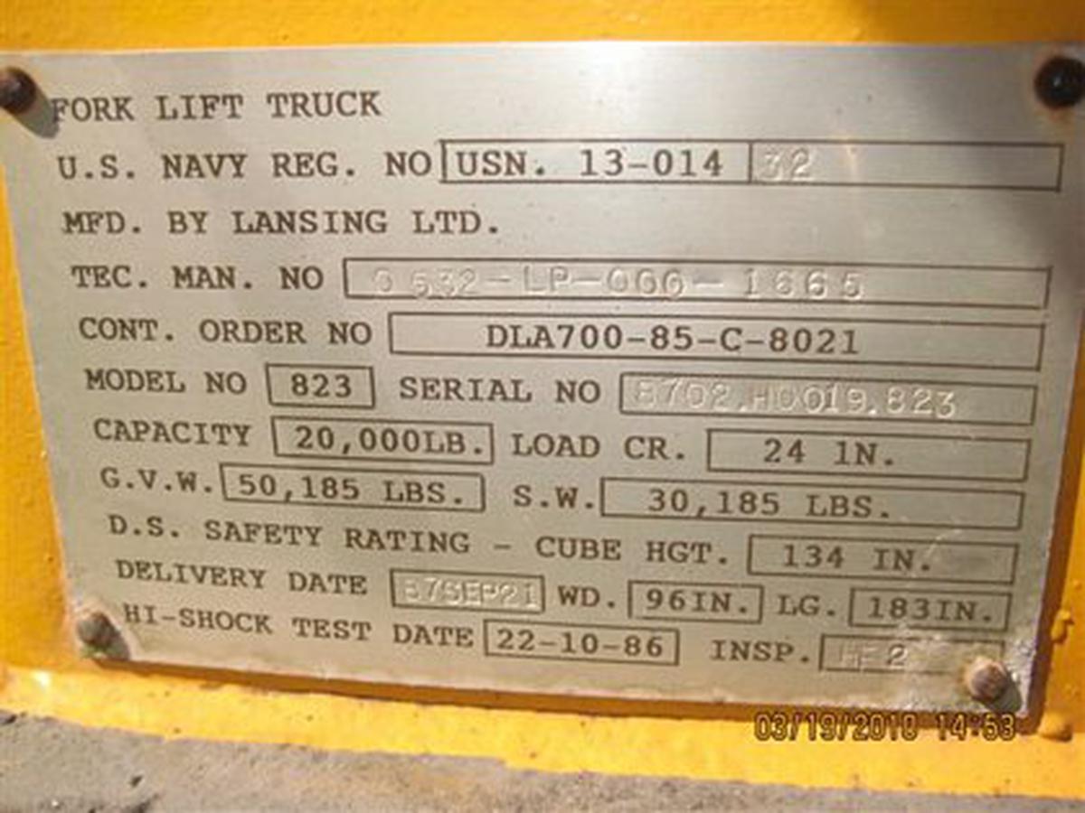 Fork Lift Lansing 823