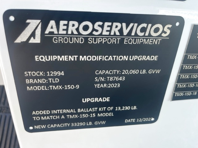 Push Back Tractor TLD TMX-150-15 Tier 4F