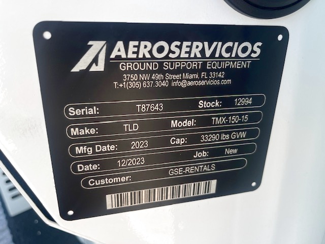 Push Back Tractor TLD TMX-150-15 Tier 4F