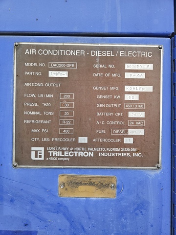Air Conditioning Unit Trilectron DAC200-DPE + Heater