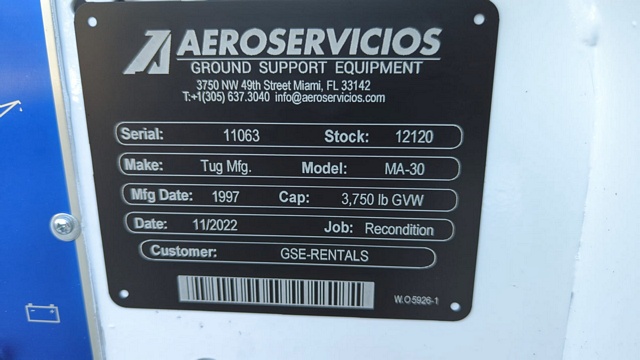 Baggage Tractor Tug MA-30