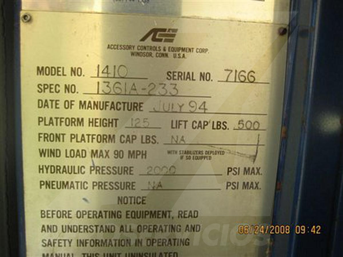 Lavatory Truck ACE 1410-5030